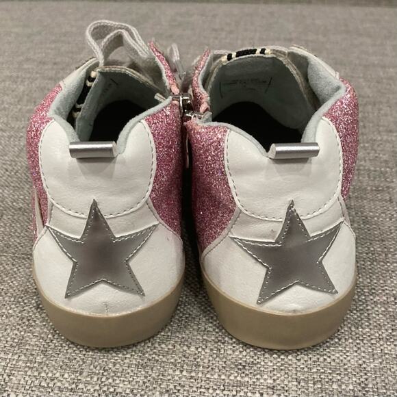 NEW Shu Shop Riley Kids Sneakers Pink Glitter Brand New in Box Size 3 - Picture 3 of 5